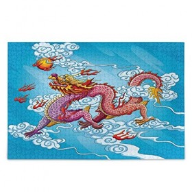 Puzzle dragon chinois blanc feu 500 pièces éducatif intellectuel décompressant jeu amusant pour enfants adultes décoration mu
