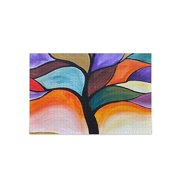 Art abstrait peinture à lhuile arbre puzzles pour adultes grand puzzle pour adolescent 500 pièces jeu illustration cadeau