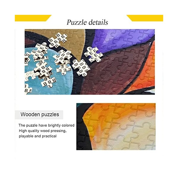 Art abstrait peinture à lhuile arbre puzzles pour adultes grand puzzle pour adolescent 500 pièces jeu illustration cadeau