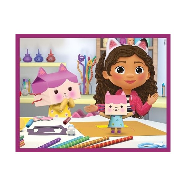 Clementoni Cubi – Gabbys Dollhouse – 12 pièces Enfants 3 Ans, Dessins animés, Puzzle cubiques, fabriqué en Italie, 41193, Mu