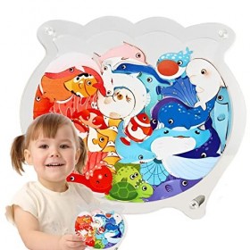 AALLYN Puzzles créatifs en Acrylique,Puzzles Animaux en Acrylique | Puzzles danimaux avec Cadre de Voyageur en Bouteille | P