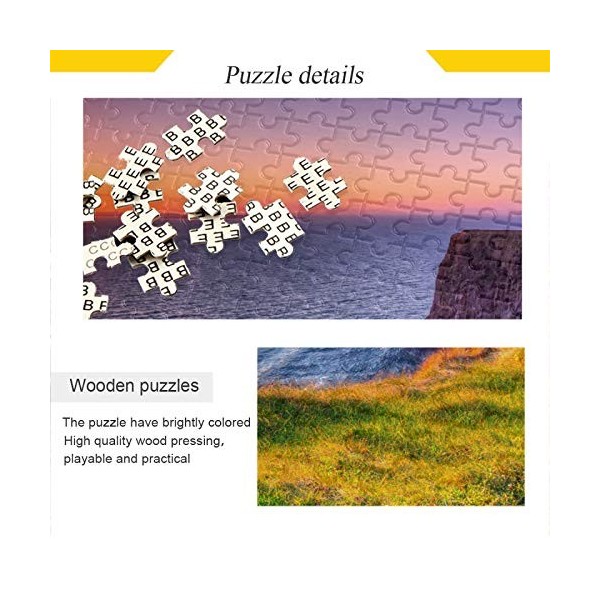 Falaises de Moher au coucher du soleil - Puzzle Clare Irlande - 500 pièces - Puzzle éducatif intellectuel décompressant - Jeu