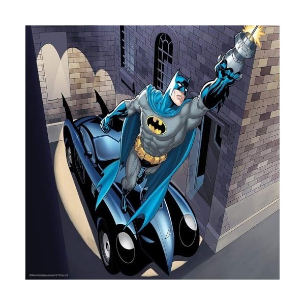 Grandi Giochi DC Comics Batman et la Batmobile Puzzle lenticulaire Horizontal, avec 500 pièces incluses et Emballage avec Eff