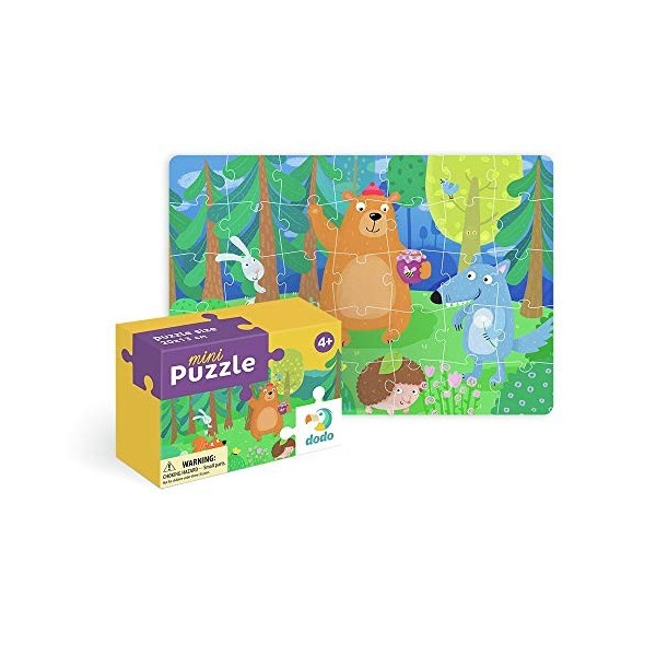 Dodo D300346 Educational Mini Teddy and His Friends Puzzle 35 Pieces, Various