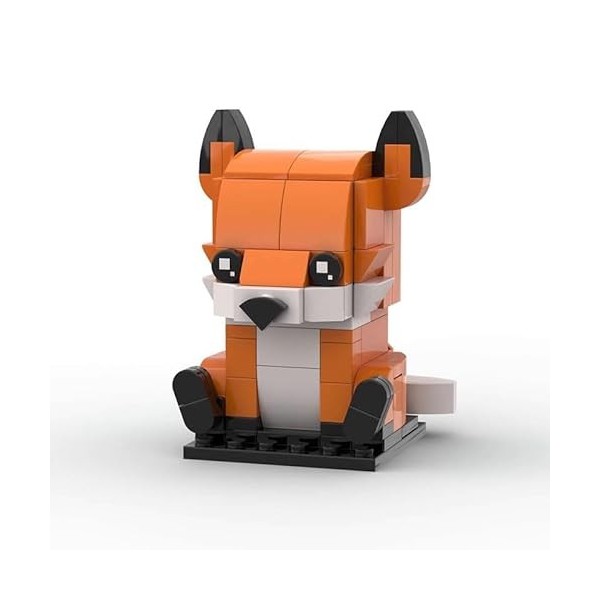 Micro blocs de construction, figurine de renard avec tête carrée 125 PCS Classic Cartoon Anime Mini blocs de construction, Na