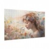 Puzzle de 300 pièces pour adultes et femmes avec des fleurs - Puzzle en bois - Décoration familiale - Parfait pour les cadeau