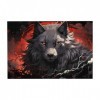 Puzzle de 300 pièces pour adultes Loup Jeu de défi Puzzle en bois Décoration familiale Parfait pour les cadeaux amusants et l