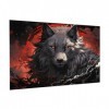 Puzzle de 300 pièces pour adultes Loup Jeu de défi Puzzle en bois Décoration familiale Parfait pour les cadeaux amusants et l