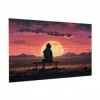 Puzzle de 300 pièces pour adultes - Banc de coucher de soleil - Puzzle en bois - Décoration familiale - Parfait pour les cade