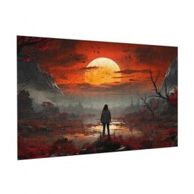 Puzzle de 300 pièces pour adultes Coucher de soleil Jeu difficile Puzzle en bois Décoration familiale Parfait pour les cadeau