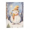 Puzzle de 300 pièces pour adultes Bonhomme de neige Jeu de défi Puzzle en bois Décoration familiale Parfait pour les cadeaux 