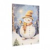 Puzzle de 300 pièces pour adultes Bonhomme de neige Jeu de défi Puzzle en bois Décoration familiale Parfait pour les cadeaux 