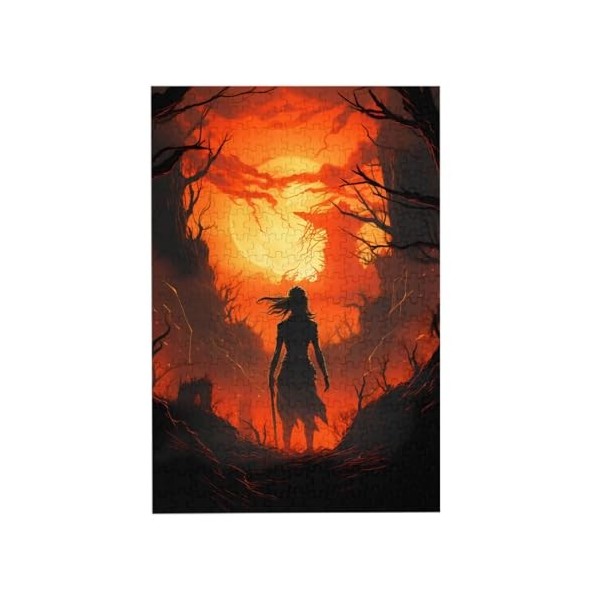 Puzzle de 300 pièces pour adultes Coucher de soleil Jeu difficile Puzzle en bois Décoration familiale Parfait pour les cadeau