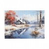 Puzzle de 300 pièces pour adultes - Jeu dhiver et de neige - Puzzle en bois - Décoration familiale - Parfait pour les cadeau