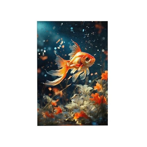 Puzzle de 300 pièces pour adultes Poisson difficile Puzzle en bois Décoration familiale Parfait pour les cadeaux amusants et 