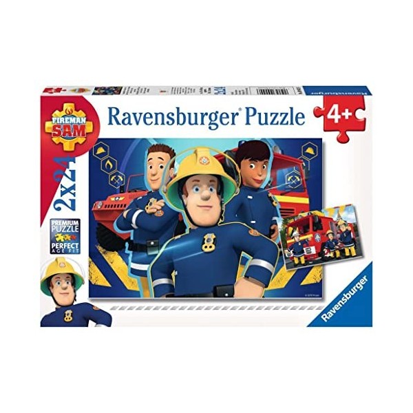 Ravensburger - Puzzle Enfant - Puzzles 2x24 p - Sam taide dans le besoin - Sam le pompier - Dès 4 ans - 09042