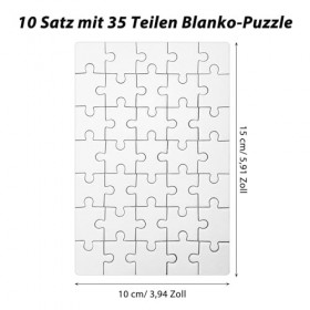 Puzzle vide, Xerteam 10 feuilles de 15 × 10 cm - Puzzle vierge personnalisé - Puzzle vierge à peindre - Puzzle DIY pour enfan
