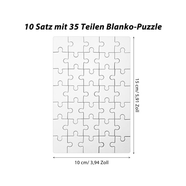 Puzzle vide, Xerteam 10 feuilles de 15 × 10 cm - Puzzle vierge personnalisé - Puzzle vierge à peindre - Puzzle DIY pour enfan