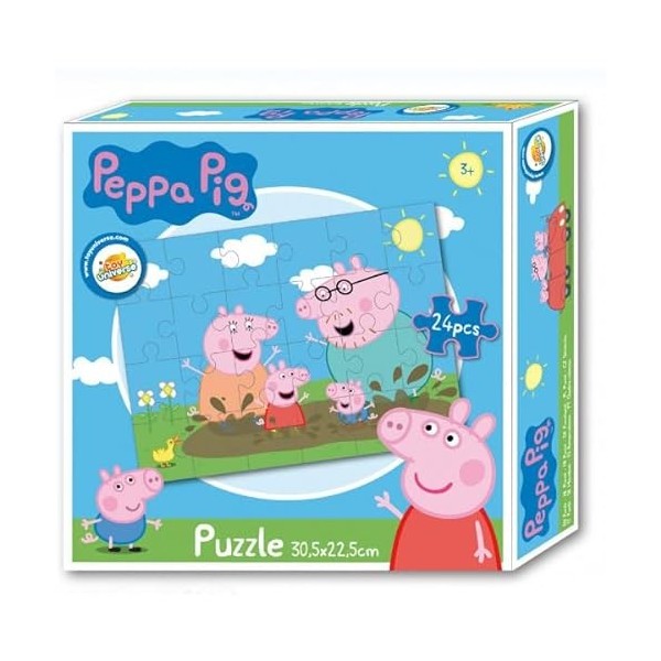 Peppa Pig Puzzle de 24 pièces, puzzle Peppa Pig, petit souvenir, cadeau danniversaire pour enfant