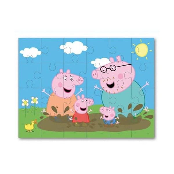Peppa Pig Puzzle de 24 pièces, puzzle Peppa Pig, petit souvenir, cadeau danniversaire pour enfant