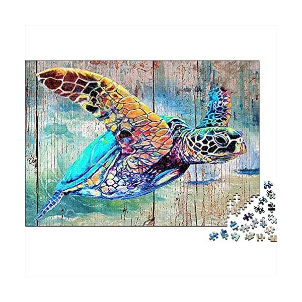 Puzzles pour Adultes 1000 Pièces Animal Tortue | Puzzle A17 pour Adultes et Adolescents Jeu de Puzzle Illustrations Puzzles C