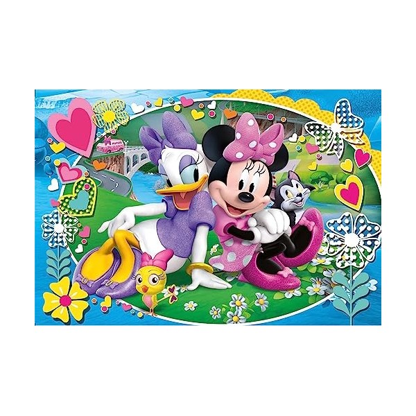 Clementoni - 23708 - Supercolor Puzzle - Minnie Happy Helpers - 104 Maxi Pièces - Disney