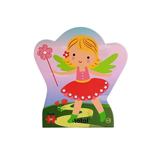 I-TOTAL ® - Puzzle Amusant pour Enfants avec Emballage moulé | Convient pour Les Enfants de 3 Ans | 24 pièces Fairy 