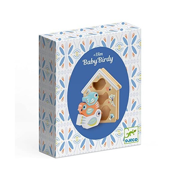 DJECO- Baby Blanco BabyBirdi Puzzle, 36123