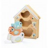 DJECO- Baby Blanco BabyBirdi Puzzle, 36123