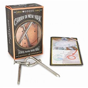 Logica Jeux Art. Clous de New York - Casse-Tête en Métal - Difficulté 2/6 Facile - Série Voyageurs