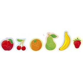 Miniland Flexi Form 6 Fruits Puzzles 18 Piece ,