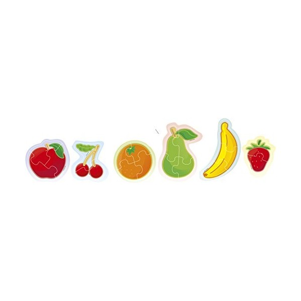 Miniland Flexi Form 6 Fruits Puzzles 18 Piece ,