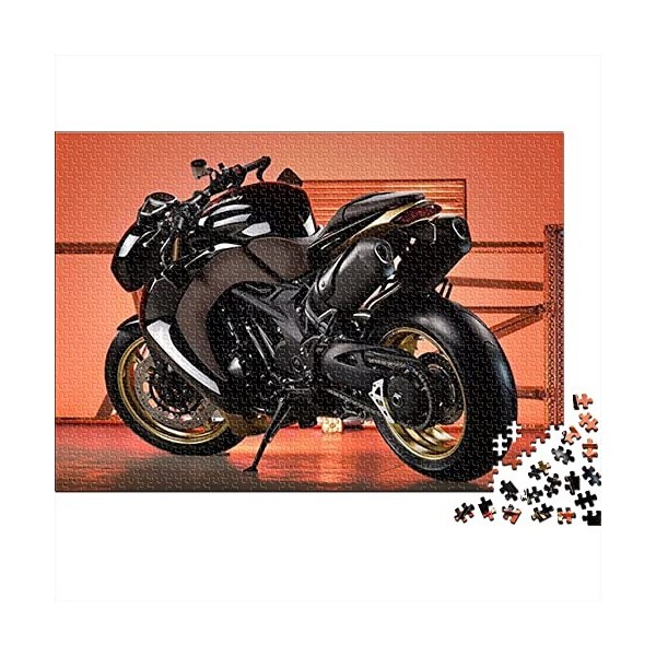 Puzzles pour Adultes 1000 Pièces Moto | A845 Puzzle Jouets Cadeau Décompression Intellectuelle Amusant Jeu Familial 38x26cm