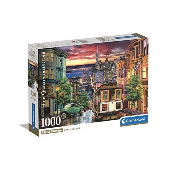 Clementoni Collection San Francisco-1000 Pièces-Puzzle, Divertissement pour Adultes-Fabriqué en Italie, 39776