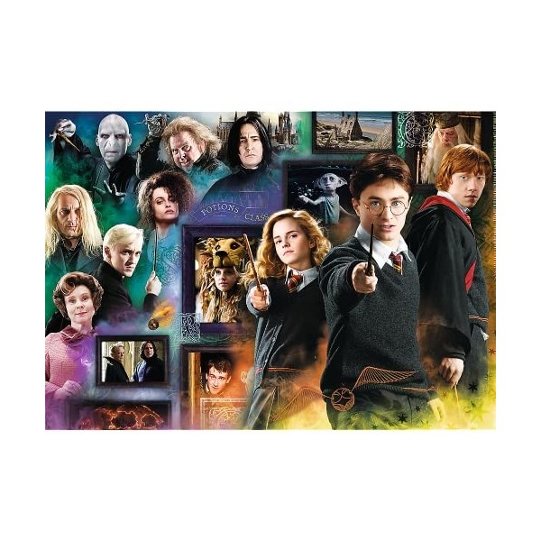 Trefl - Harry Potter Le Monde des Sorciers - 1000 Pièces, Puzzle avec des Héros, Ron, Hermione, Poudlard, Puzzle, Divertissem