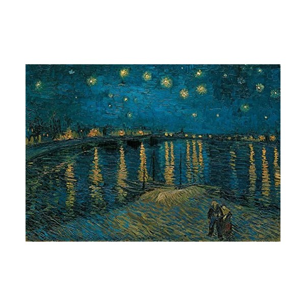 Clementoni- Museum Collection Van Gogh, Starry Night Over The Rhone-1000 Pièces-Puzzle, Divertissement pour Adultes-Fabriqué 