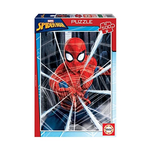 Educa - Puzzle de 500 pièces pour Enfants et Adultes | Spiderman | Série Marvel. Comprend Fix Puzzle Tail pour laccrocher Un