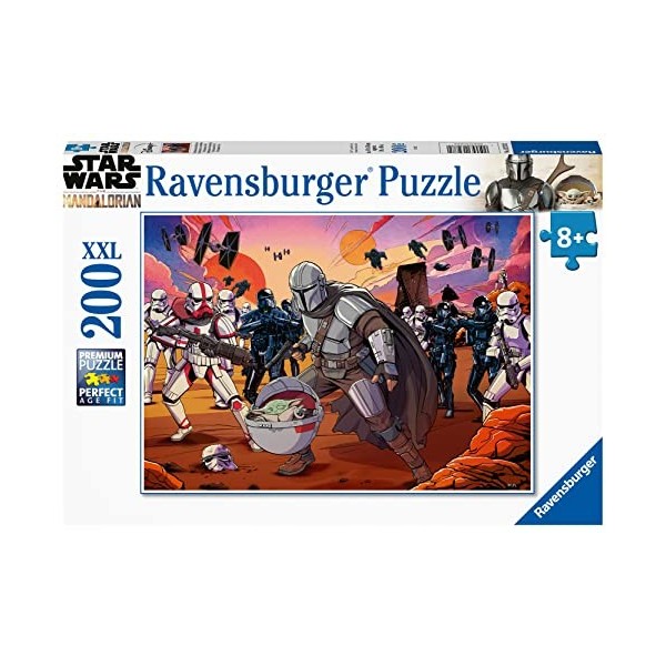 Ravensburger - Puzzle Enfant - Puzzle 200 p XXL - La confrontation / Star Wars The Mandalorian - Dès 8 ans -13278