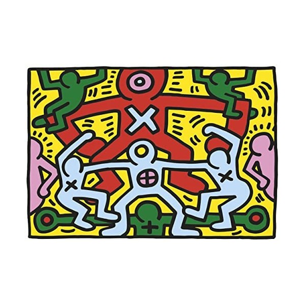 Clementoni- Novo Art Series Keith Haring-1000 Pièces-Puzzle, Divertissement pour Adultes-Fabriqué en Italie, 39757