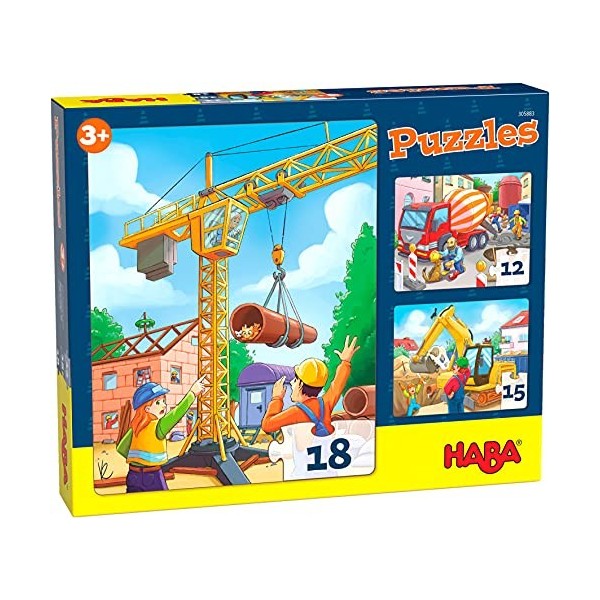 HABA - Puzzles Engins de chantier - Dès 3 ans