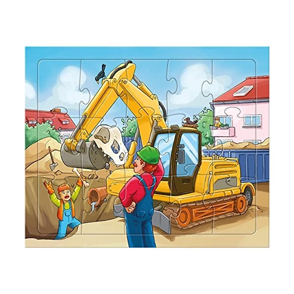 HABA - Puzzles Engins de chantier - Dès 3 ans