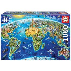 Educa - Puzzle de 1000 pièces pour Adultes | Symboles du Monde. Serie Miniature. Comprend Fix Puzzle Tail pour laccrocher Un