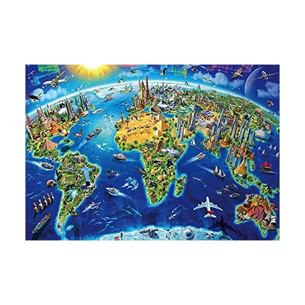 Educa - Puzzle de 1000 pièces pour Adultes | Symboles du Monde. Serie Miniature. Comprend Fix Puzzle Tail pour laccrocher Un