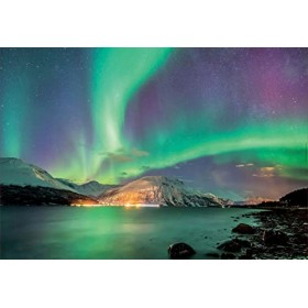 Educa - Puzzle de 1000 pièces pour Adultes | Aurore Boréale. Comprend Fix Puzzle Tail pour laccrocher Une Fois lassemblage 