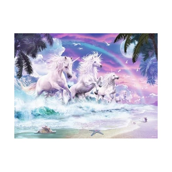 Ravensburger - Puzzle Enfant - Puzzle 150 p XXL - Licornes sur la plage - 10057