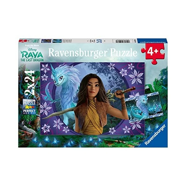 Ravensburger - Puzzle Enfant - Puzzles 2x24 p - Sisu, le dernier dragon - Disney Raya et le dernier dragon - Dès 4 ans - 0509