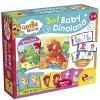 Lisciani - Baby Dinoland - 3 Jeux en 1 - Jeux Educatifs - Puzzles - Memo - Logique - Jeux Dinosaure - Pour Enfants de 1 à 4 a