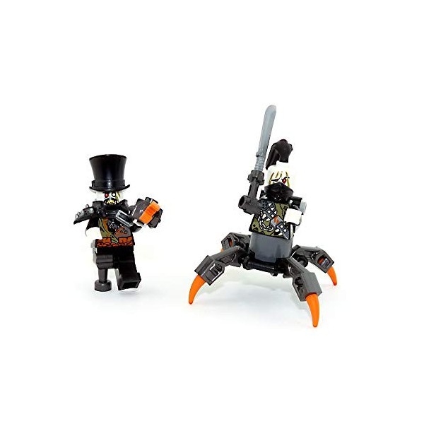LEGO Ninjago Lot de 2 figurines en fer Baron et son ami des chasseurs sans jambes avec armes