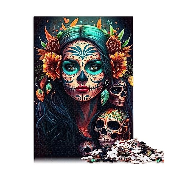 Fiesta de Los Muertos Puzzles Puzzles en Carton 1000 pièces Puzzles pour Adultes et Enfants à partir de 12 Ans Puzzle Toy Jeu