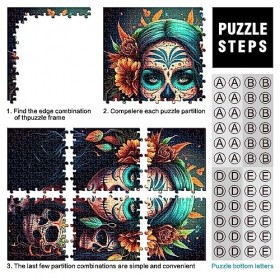 Fiesta de Los Muertos Puzzles Puzzles en Carton 1000 pièces Puzzles pour Adultes et Enfants à partir de 12 Ans Puzzle Toy Jeu